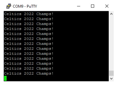 Serial output via Putty
