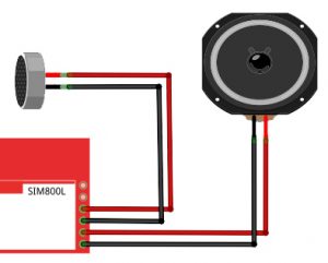 SIM800L microphone and speaker
