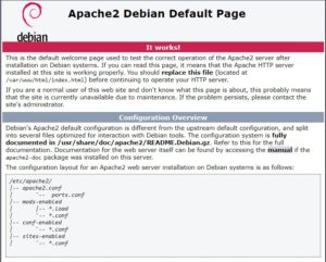 Raspberry Pi Zero Web Server default page