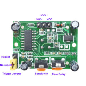 HC-SR501 PIR motion sensor underside