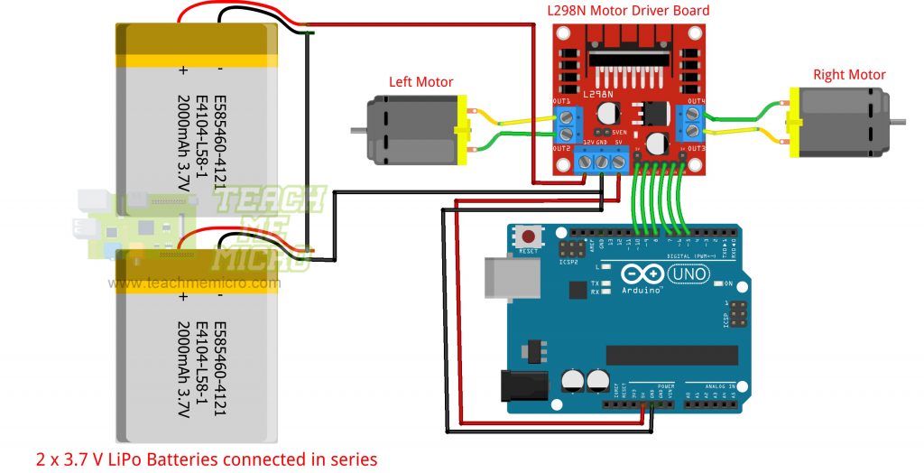 L298N Arduino Wiring Diagram