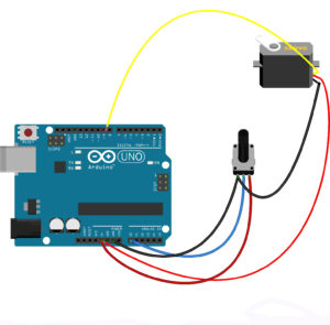 Arduino diagram for Knob sketch
