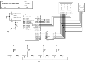 Electronic Queuing System schematic diagram