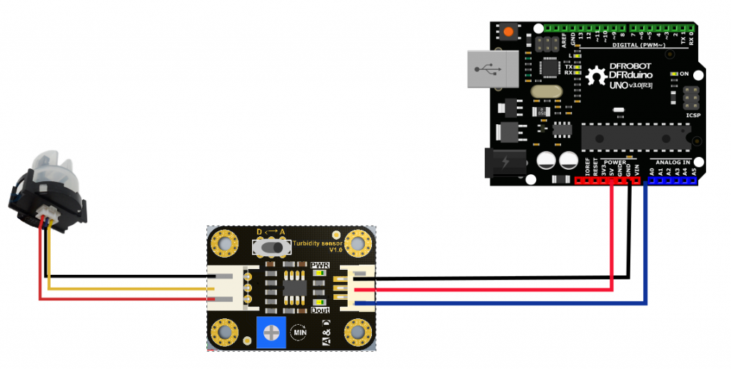 arduino turbidity sensor wiring