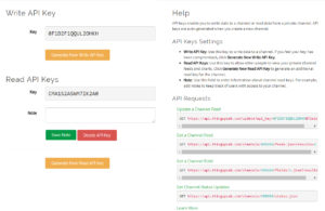 ThingSpeak API Keys