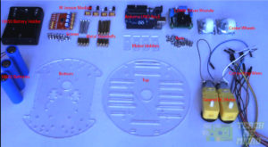 Arduino robot obstacle avoiding parts list