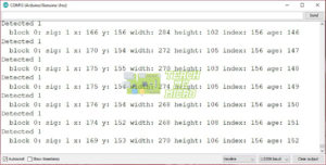 Arduino Pixy serial output