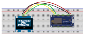 Wiring diagram for connecting 1.3" I2C OLED with NodeMCU