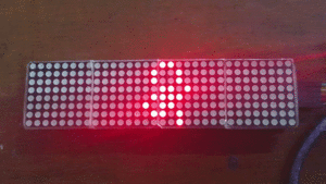 Running stick figure on dot matrix