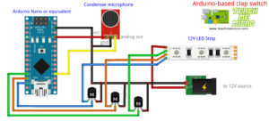 Arduino clap switch for RGB