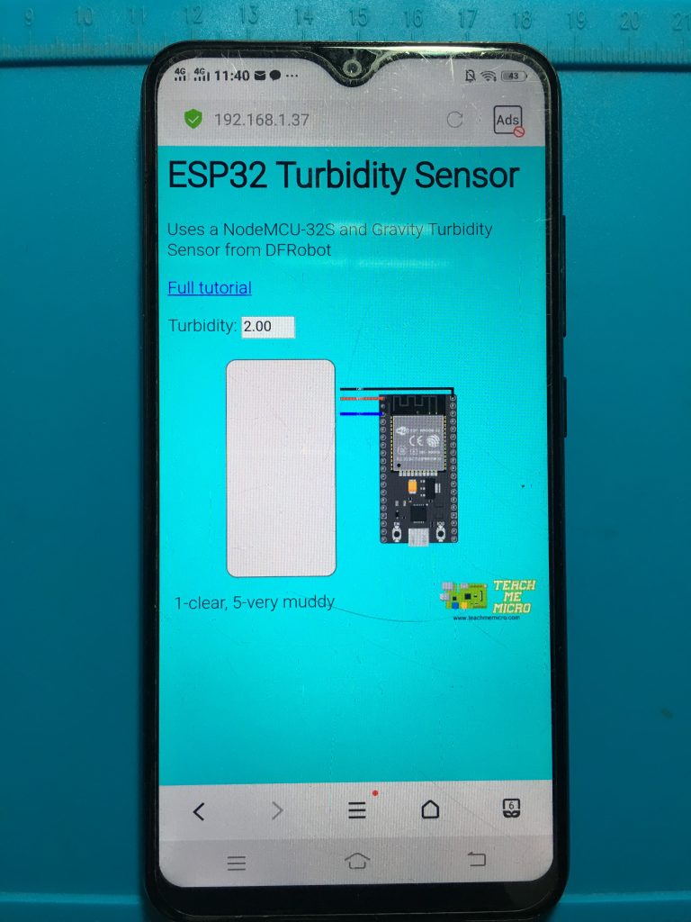 ESP32 Turbidity App