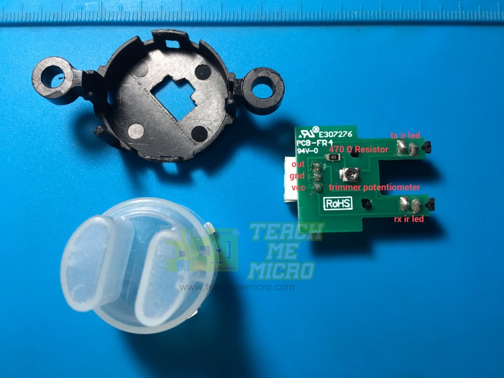 Turbidity sensor disassembled