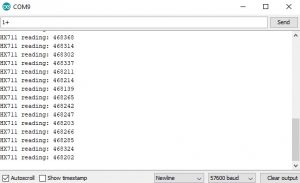 HX711 reading at 250 g