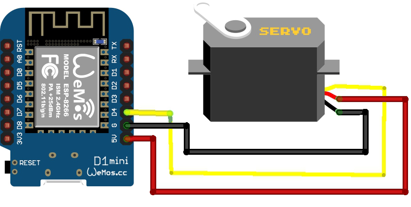 WeMos D1 Mini Servo Controller Wiring