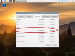 Enabling I2C via desktop