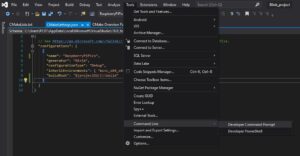 Open VS2019 developer command prompt
