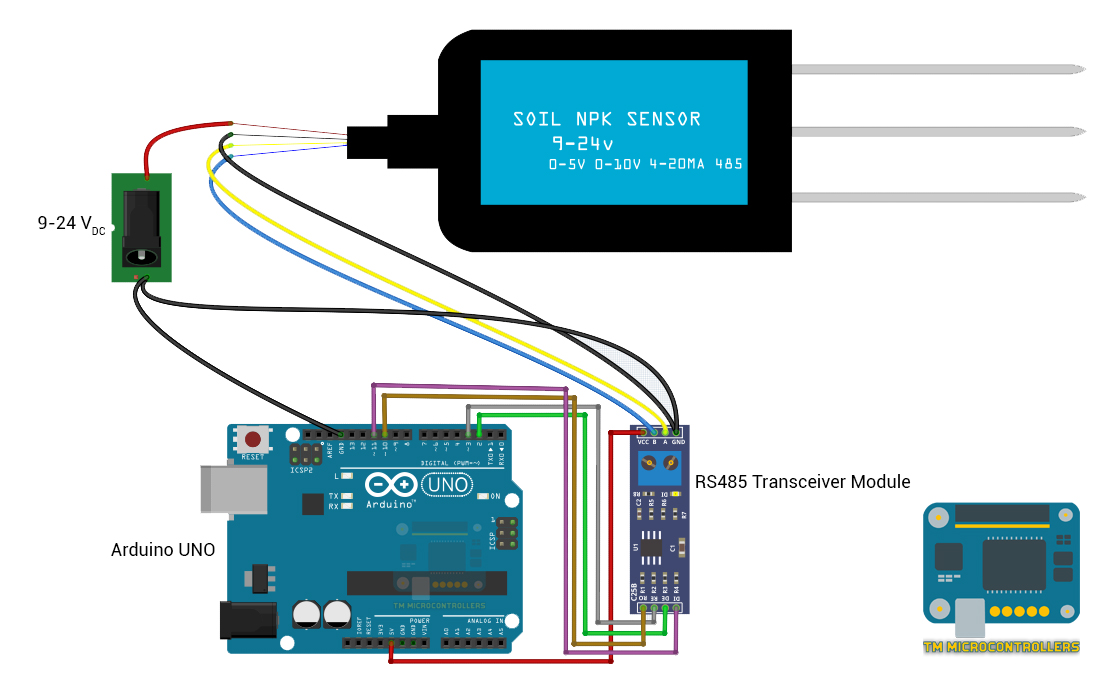 arduino NPK sensor wiring diagram