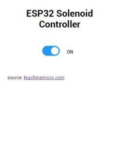 ESP32 lock control page