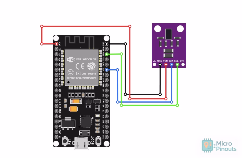 esp32 to adps-9960 wiring